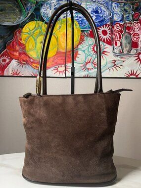 Gucci Tom Ford Era Vintage Brown Suede Leather Tote Bag